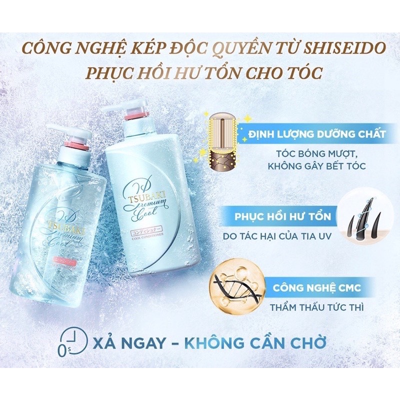 Bộ đôi gội xả sạch dầu mát lạnh Tsubaki