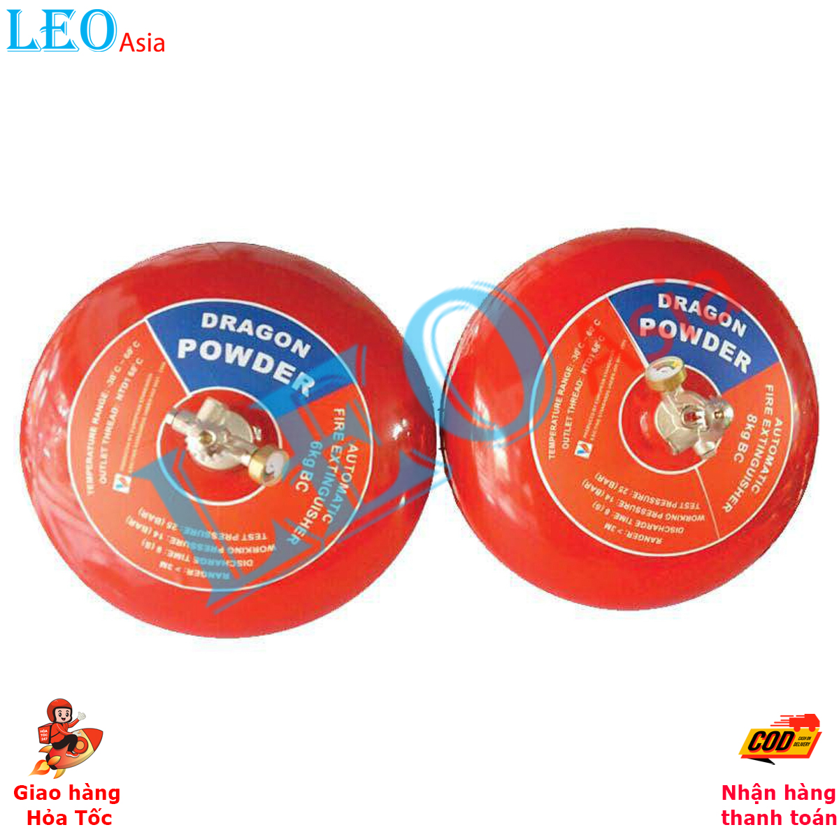 [CÓ TEM KIỂM ĐỊNH PCCC] Bình Cầu Chữa Cháy Tự Động Bột ABC DRAGON XZFT Đạt Chuẩn