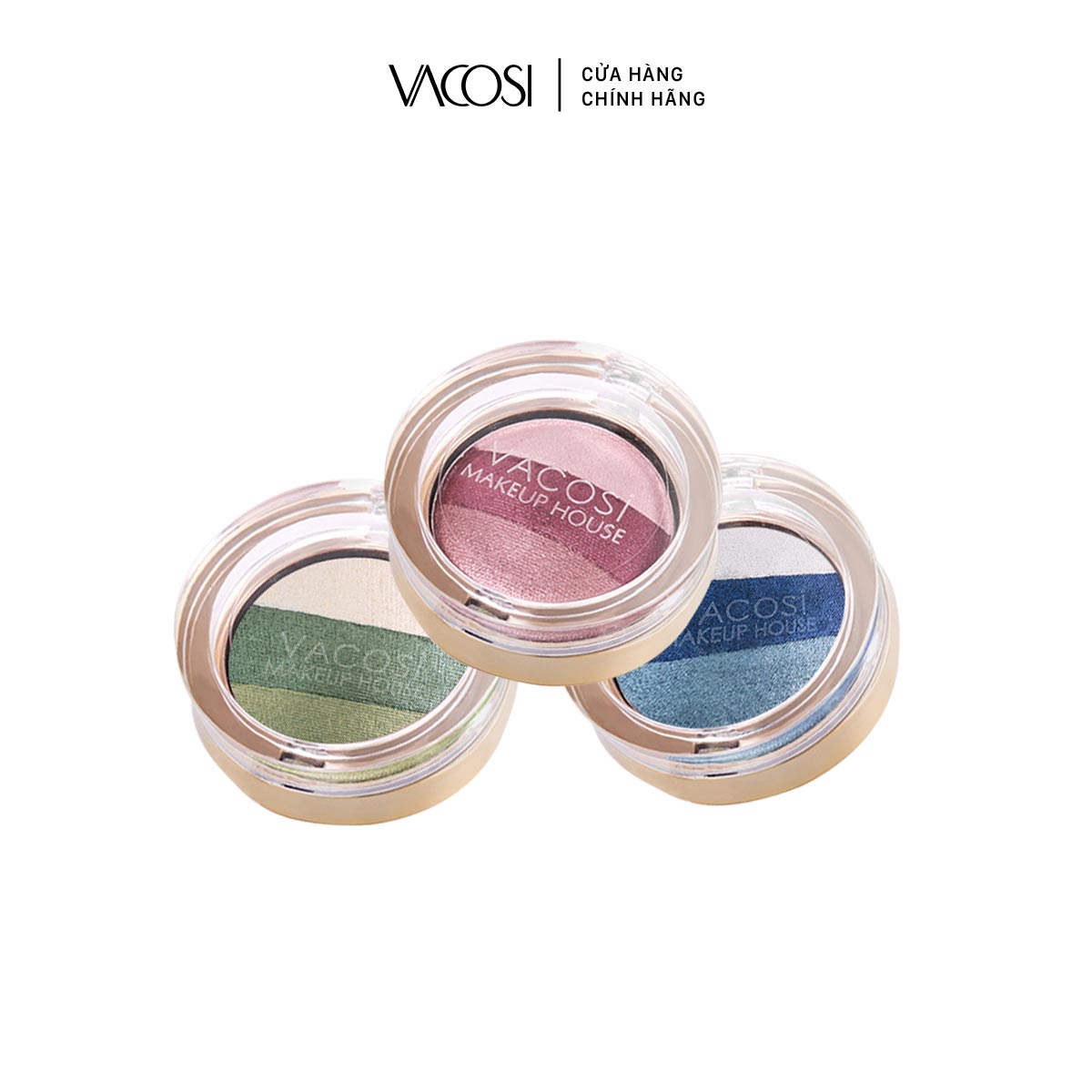 Phấn Mắt VACOSI 3 Ô Phối Màu (Hộp Tròn) - VP06