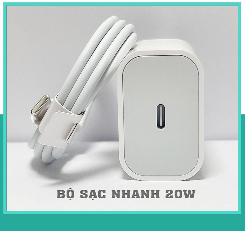 Bộ củ cáp sạc nhanh pd 20w dùng cho máy 7 15. ip {