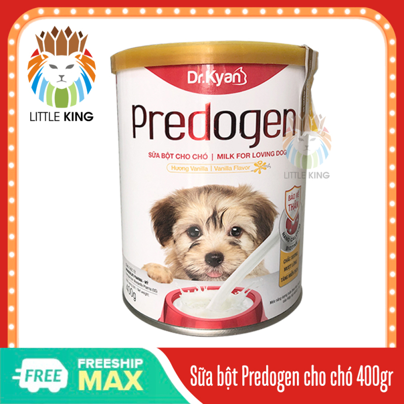 Sữa bột cho chó Dr.Kyan Predogen hộp 400gr cung cấp dinh dưỡng cho chó con và chó mẹ Little King pet shop