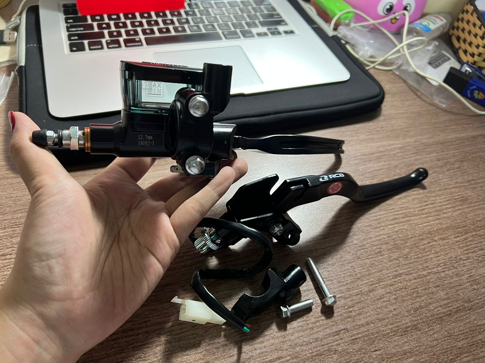Bộ tay thắng bình dầu liền RCB (Trước Đĩa- Sau Đùm) tay ga.