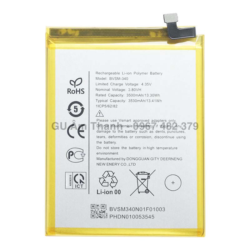 Pin cho vsmart star 4 v341 dung lượng 3500mah zin máy