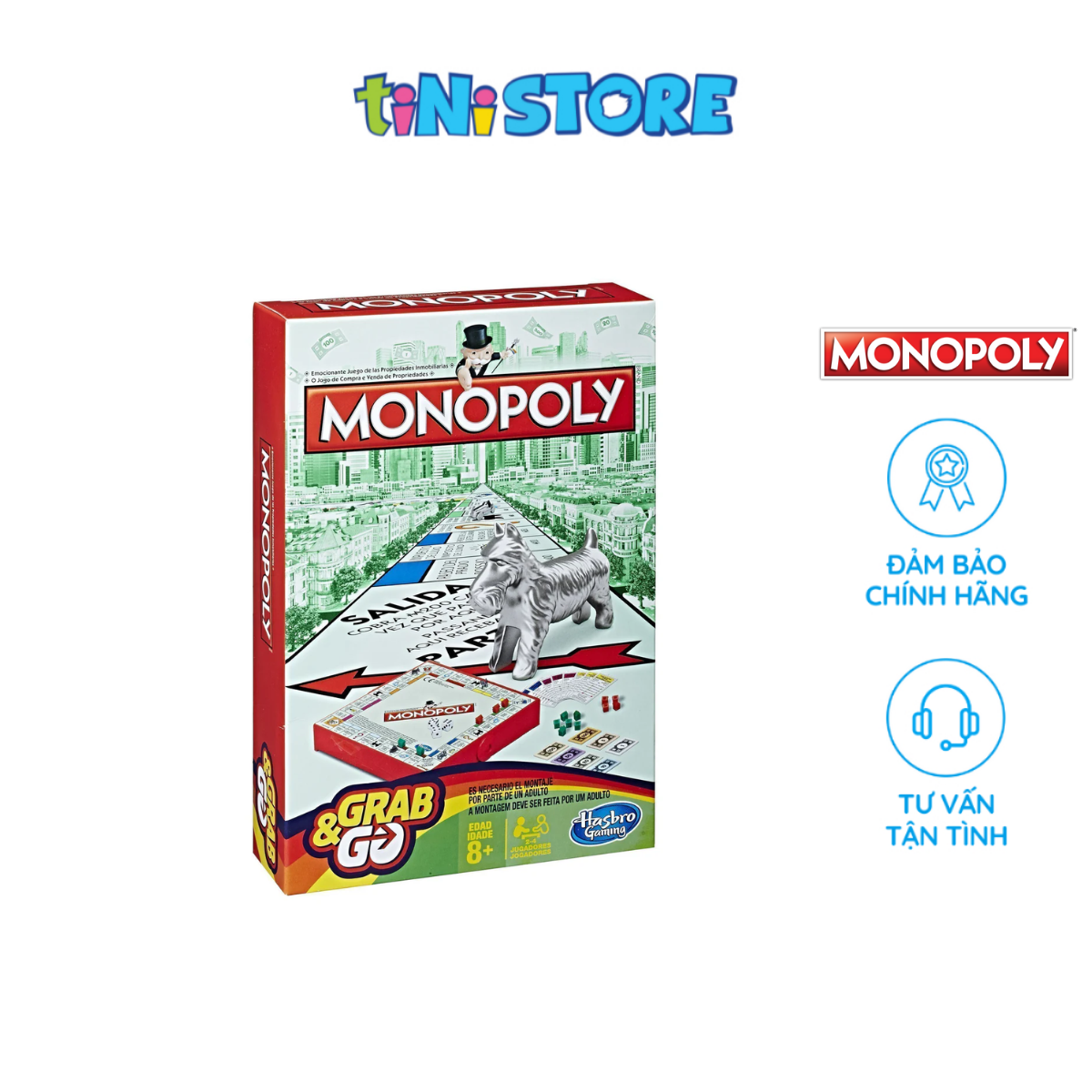 Đồ Chơi Hasbro Cờ Tỷ Phú Grab and Go Monopoly B1002