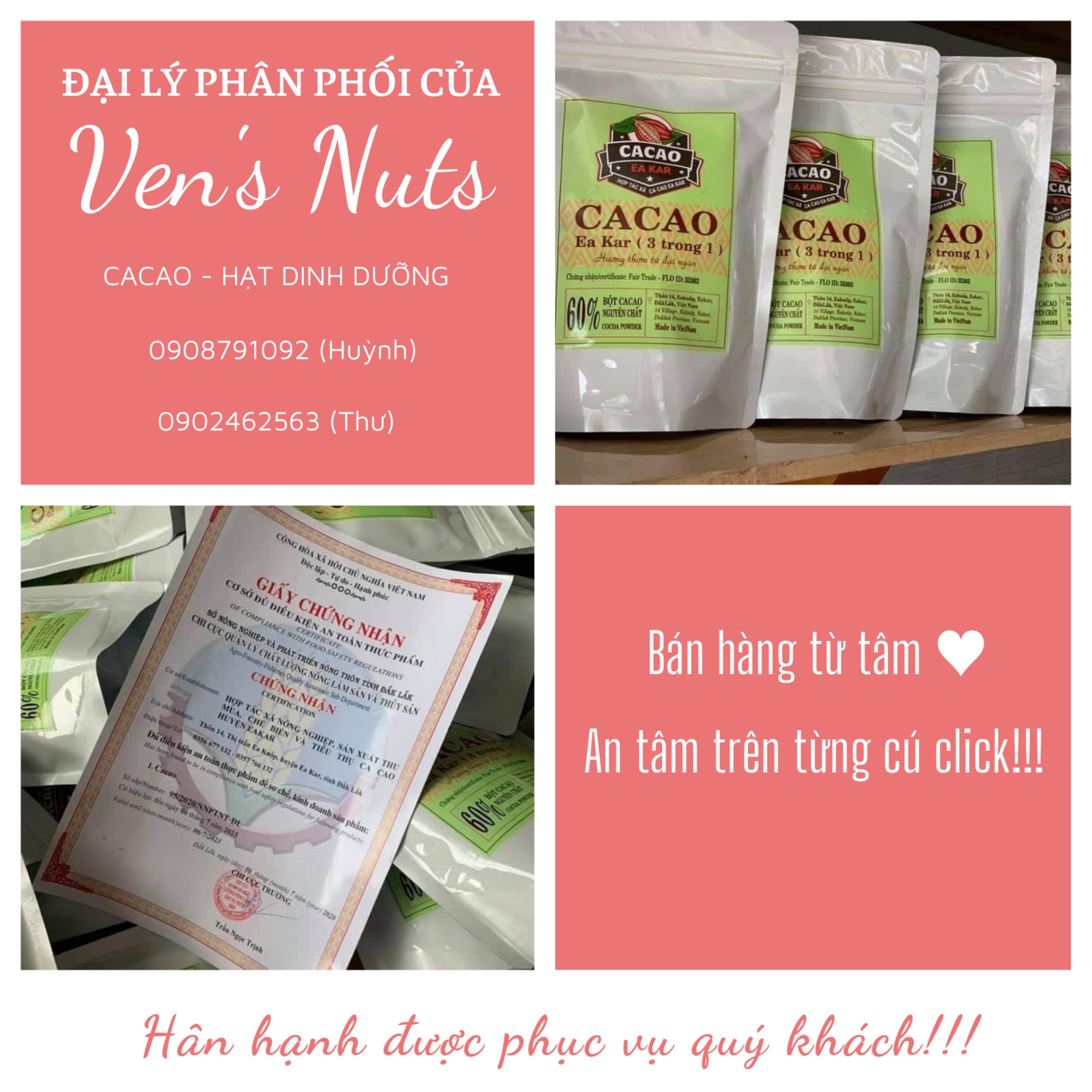 [Bình Dương] Cacao Daklak 3in1 - 1KG