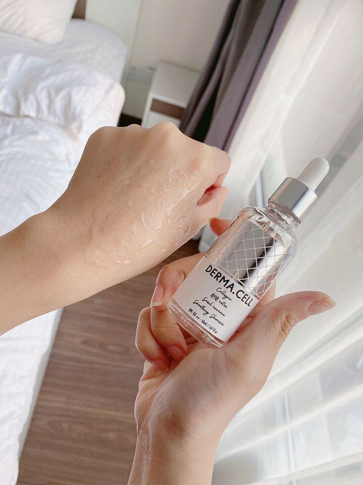 Serum Derma.Cell giúp da mềm mại và đủ độ ẩm - làm mờ các vết sạm đen, thâm, nám, tàng nhang... Hỗ trợ quá trình dưỡng trắng, cải thiện cấu trúc da