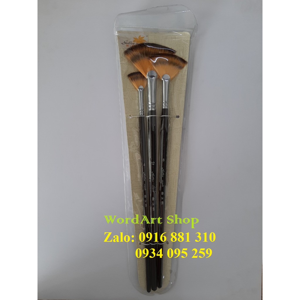 Bộ cọ quạt 3 cây Golden Maple