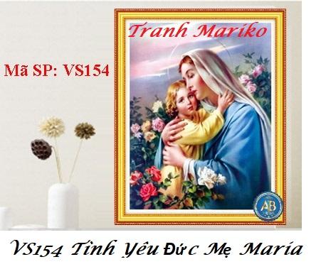 [HCM]Tranh đính đá Tình yêu Đức mẹ Maria kích thước nhỏ ✅70×55 cm -️ VS154 Tranh Mariko