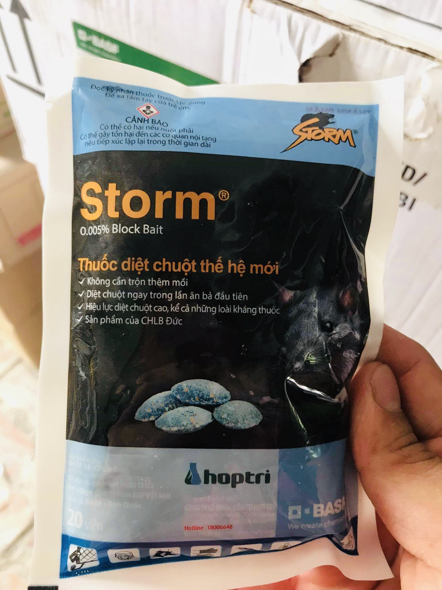 Thuốc diệt chuột thế hệ mới Storm (gói 20 viên)