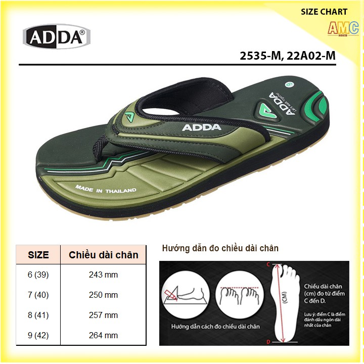 Dép Thái Lan nam xỏ ngón ADDA 2535