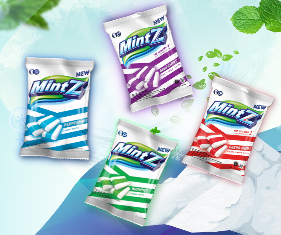 Mintz Peppermint Soft Candy Mint Flavor (115g Pack - Duong)