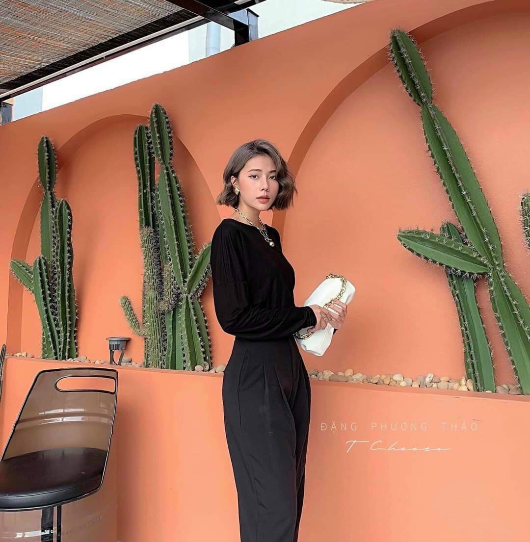 Quần tây công sở nữ cạp liền, quần baggy nữ, quần baggy lưng cao