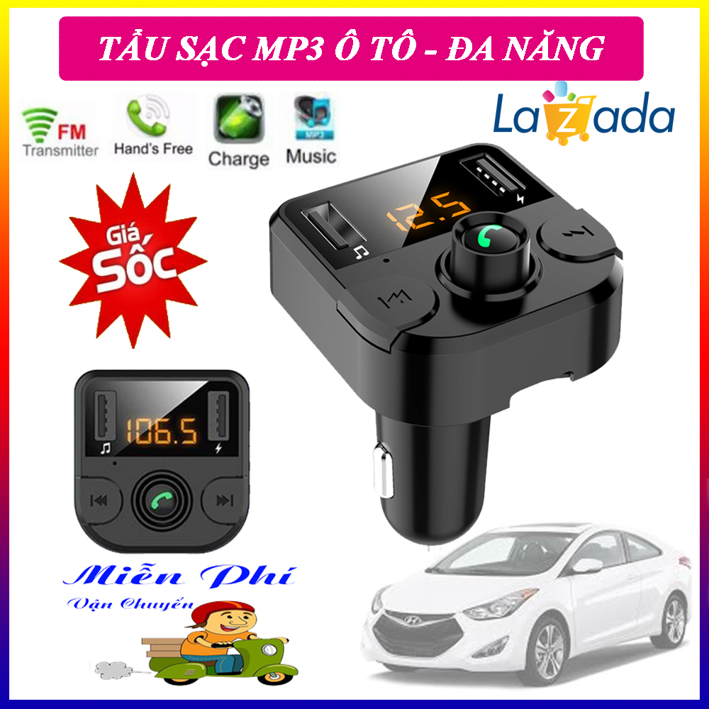 Tẩu nghe nhạc mp3, tẩu sạc ô tô, tau sac o to, đầu sạc ô tô,cốc mp3 cho xe hơi. kết nối bluetooth, sạc pin, nghe nhạc mp3, chế độ nghe điện thoại rảnh tay.giao hàng toàn quốc - mua ngay