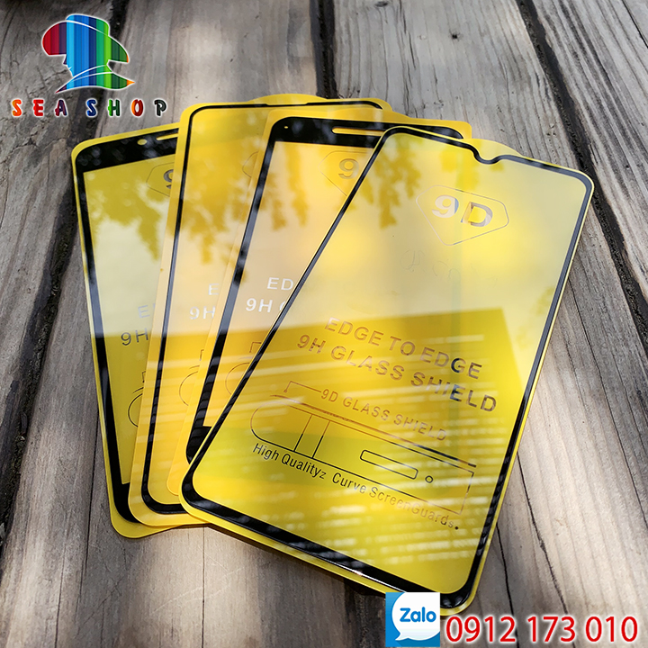 Kính cường lực HUAWEI full màn hình 9D cho tất cả các dòng máy / Kính cường lực HUAWEI: Nova 2i, nova 3e, nova 3i, nova 4i, nova 4e, Y6, Y7, Y9 Prime, Y9 Pro, Mate 20, Mate 30...  tràn màn hình - Seashop