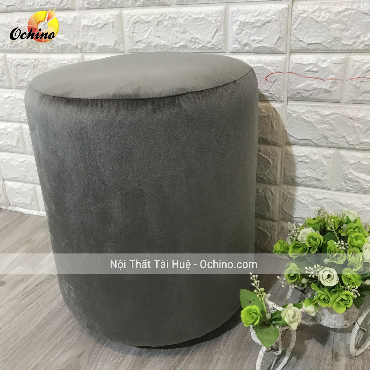 Đôn Tròn Trang Điểm Nhỏ Xinh, Ghế Tròn Trang Điểm, Đôn Tròn Sofa ( Cao 40, Đường Kính 30cm)