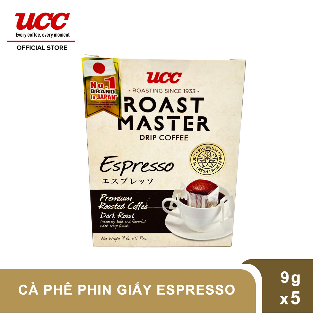 Cà phê phin giấy Espresso (9g x 5 gói) (Tháng 03/2024)