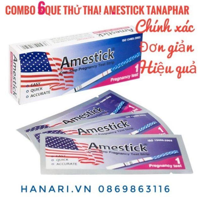 [ Che tên sản phẩm] Combo 6 Que thử thai Amestick Tanaphar nhập khẩu