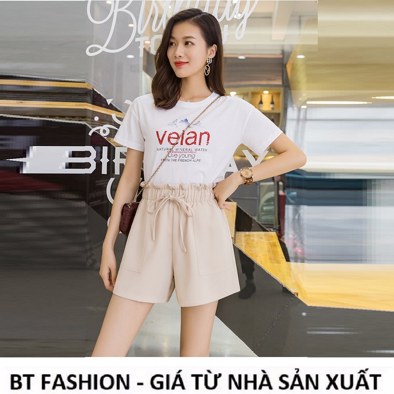 Quần Sọt Đùi Nữ Giả Váy Thời Trang Hàn Quốc Mới - BT Fashion (SO1-NHÚNG/ TÚI)