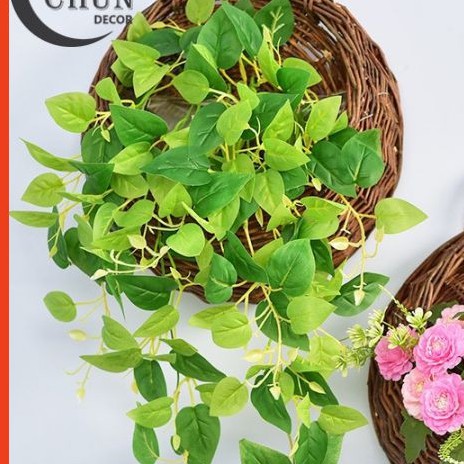 Hoa giả - Giỏ hoa lụa treo tường mây tre đan nhiều mẫu trang trí độc đáo