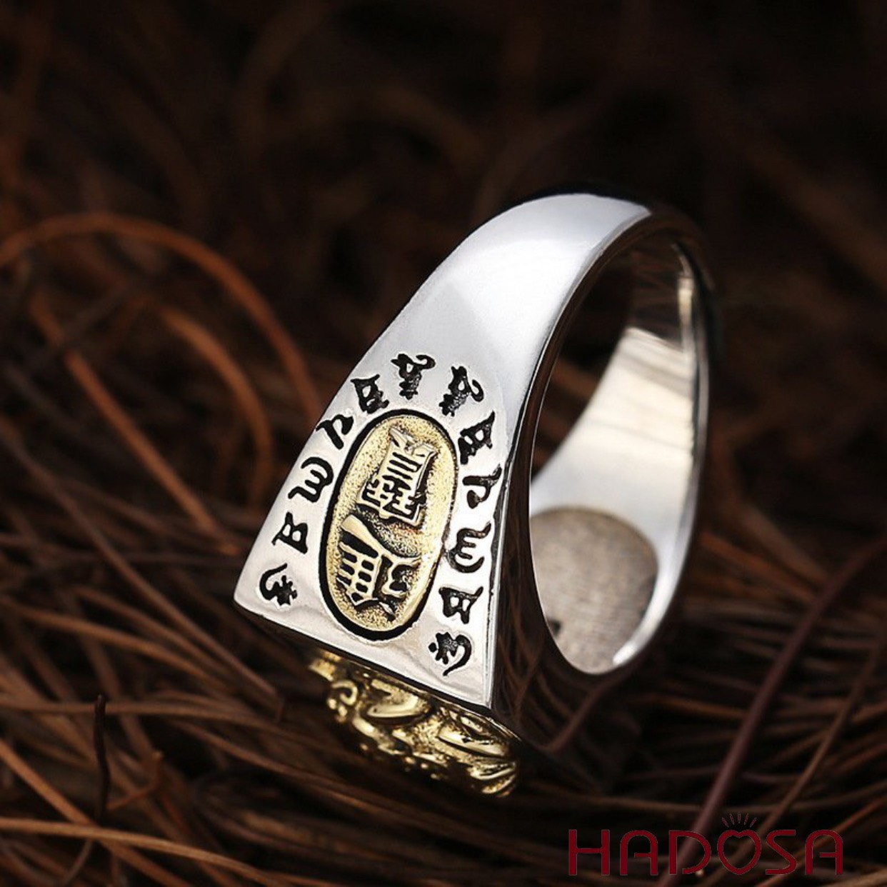 Nhẫn bạc Tỳ Hưu phong thủy cho nam - TSR344