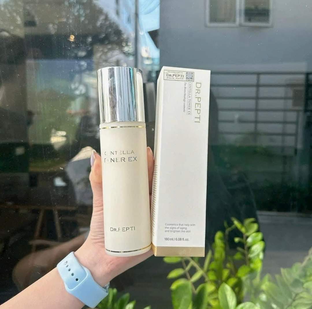 Nước Hoa Hồng Dưỡng Trắng Cân Bằng Da Dr.Pepti Centella Toner Hàn Quốc (chai 180ml)