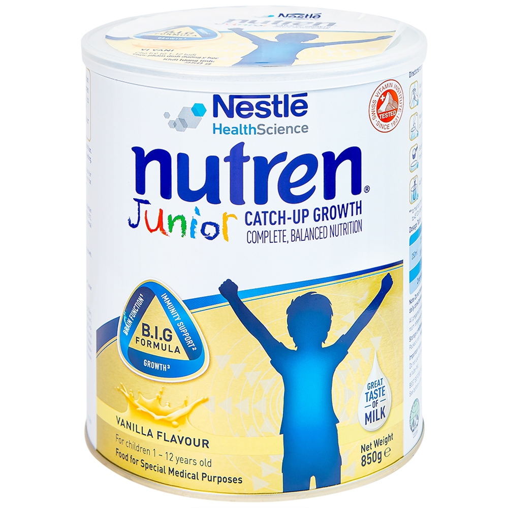 Nutren junior milk powder for children 1 10 years old 850gr and 800g box