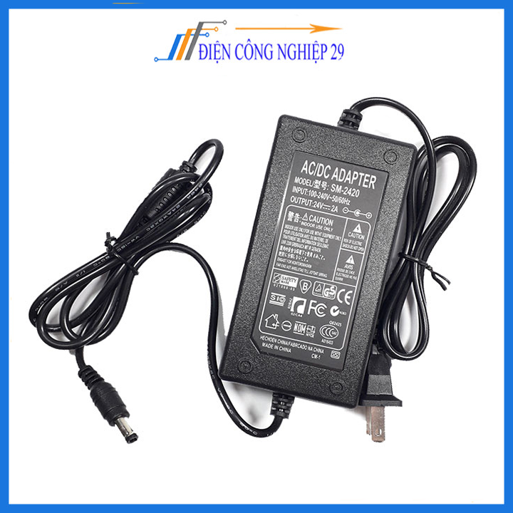 Nguồn Adapter 24V 2A 5.52.1 - BH 06 Tháng