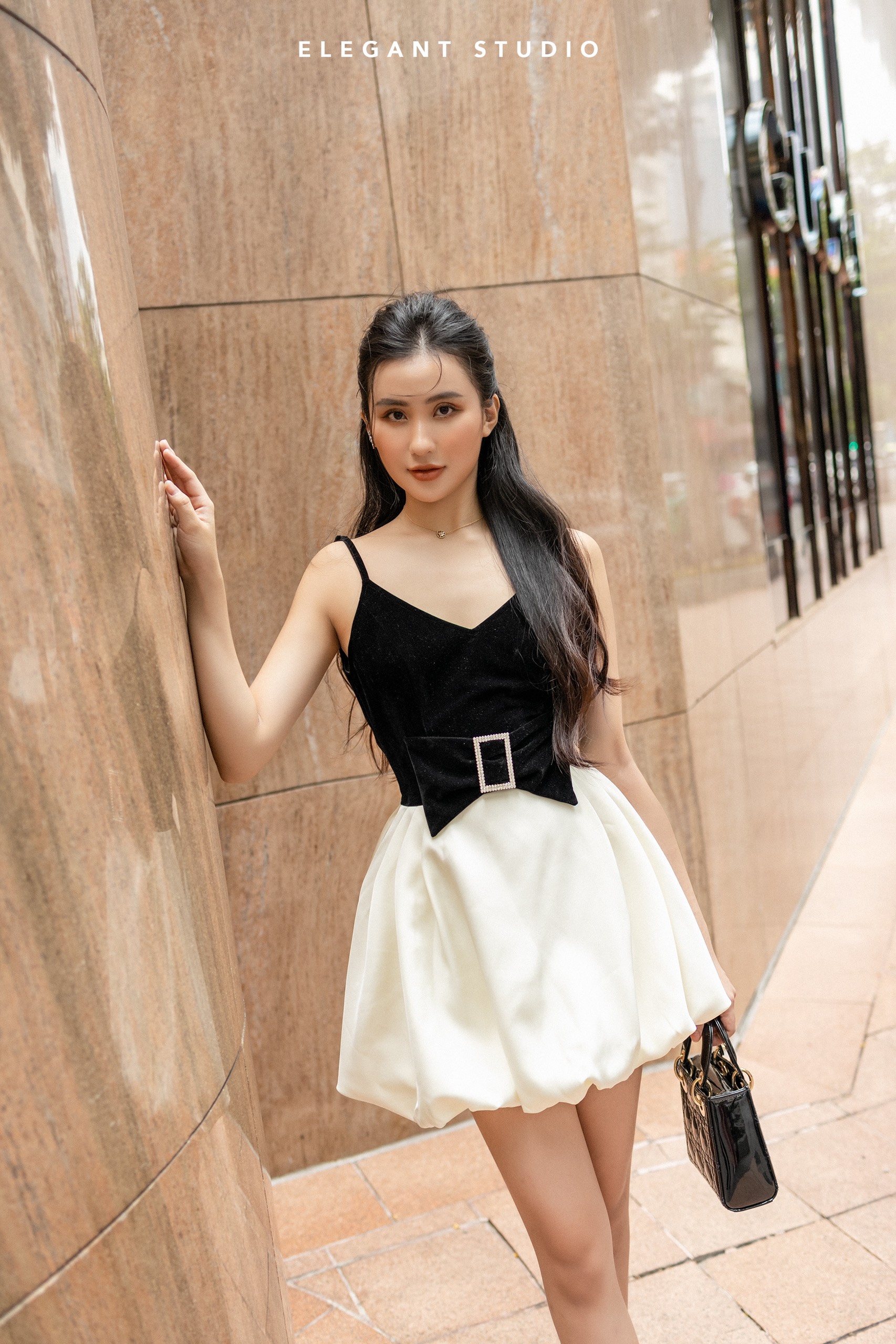 Elegant Studio Đầm 2 dây xòe Lady Dress
