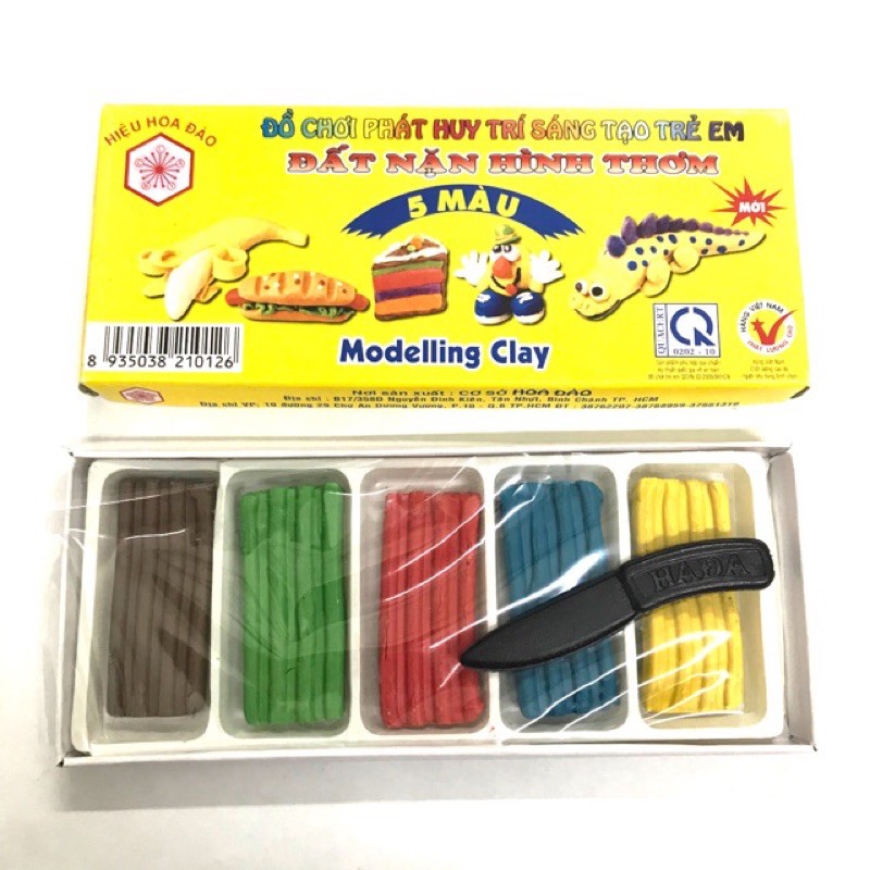 [HCM]Đất nặn hiệu hoa đào 5 màu