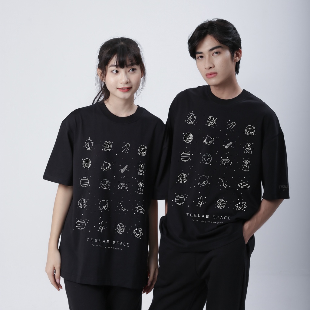 Áo Thun Teelab Local Brand Unisex Space Program: to Infinity and Beyond / Đen TS141