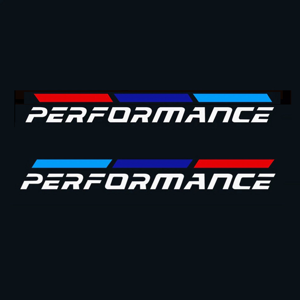 [HCM]Bộ 2 Tem dán cửa xe ô tô Performance 02 (trắng)