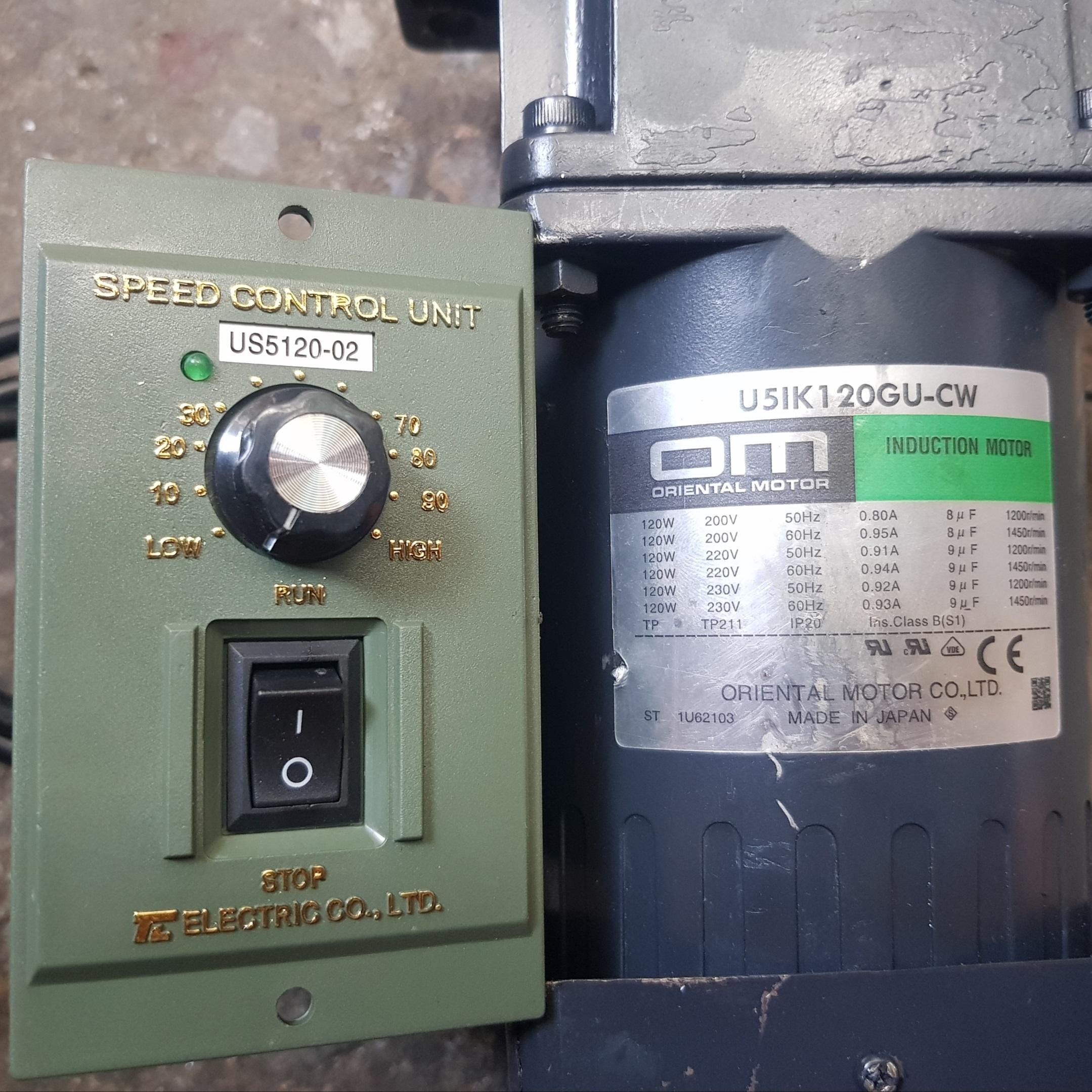 Motor giảm tốc 120w kèm bộ điều khiển tốc độ