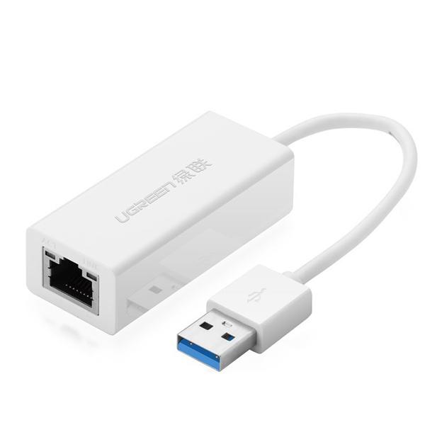 Đầu đổi USB 3.0 sang Lan Gigabit Ugreen 20255 (màu trắng) Chính Hãng