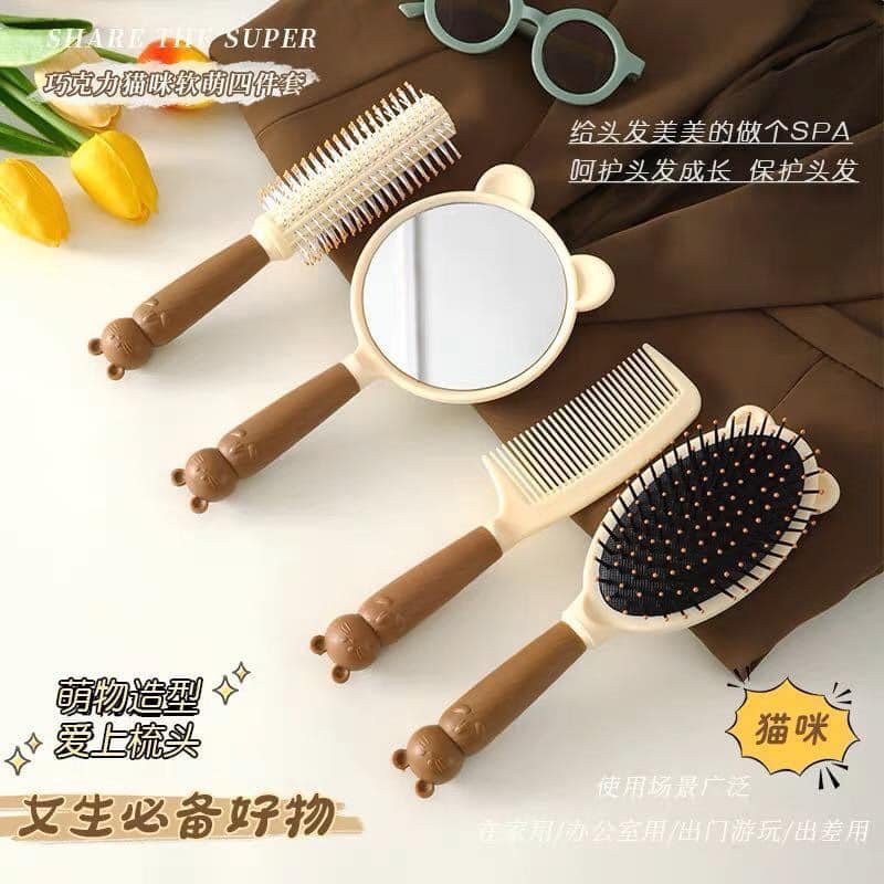 Sét 4 món gương lược cầm tay tiện lợi