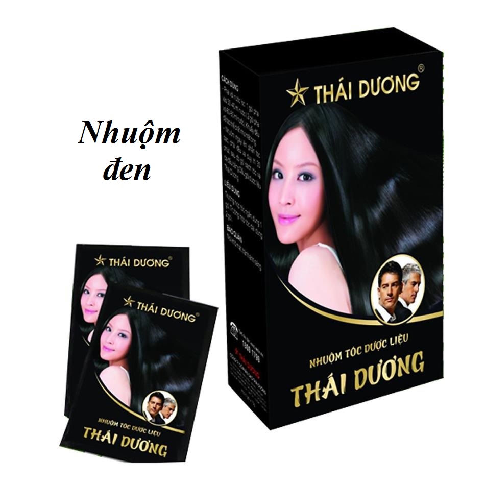 Nhuộm tóc dược liệu Thái Dương, hộp 5 gói, chính hãng