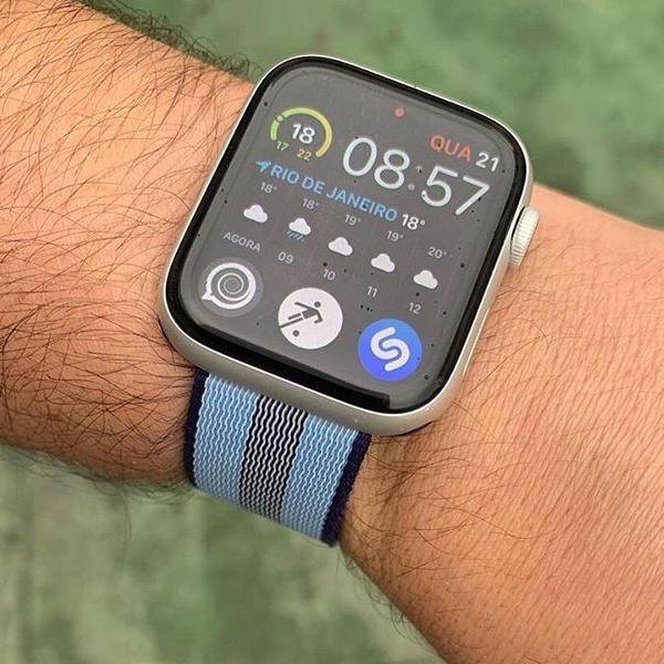 Dây Nylon Woven đồng hồ Apple Watch Midnight Blue Stripe (không kèm mặt đồng hồ)