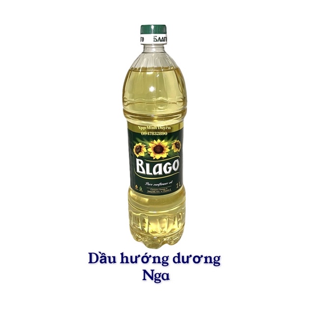 Chai dầu ăn hướng dương Nga Blago 1L - THE BEST CHOICE