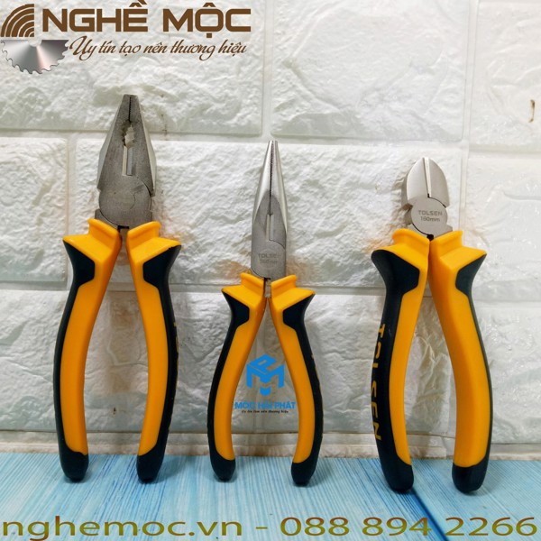 Bộ 3 kìm ( răng – cắt – nhọn ) Tolsen 10400
