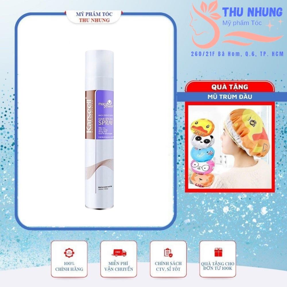 [+Tặng mũ trùm]Keo xịt tóc Karseell Maca Spray 380ml