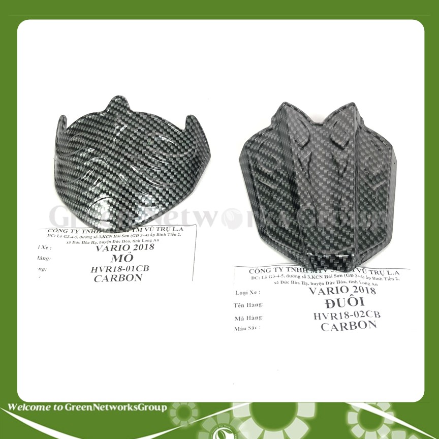 [HCM]Ốp mỏ dè trước sau Vario Carbon Greennetworks