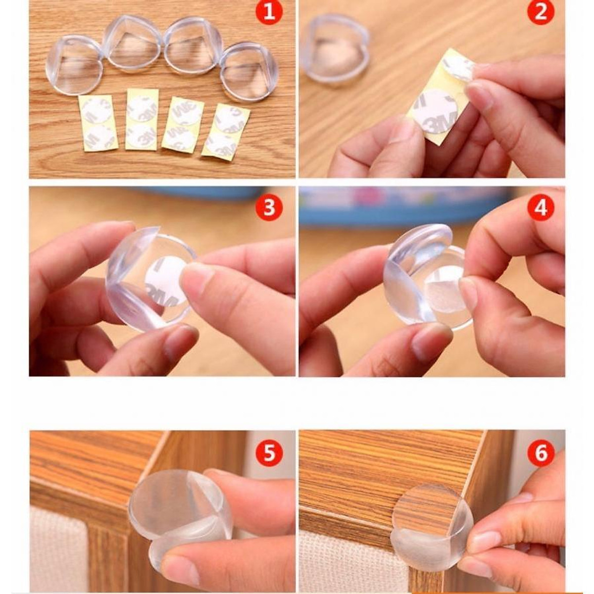 Miếng bọc cạnh bàn silicon - miếng bịt góc bàn mặt cười