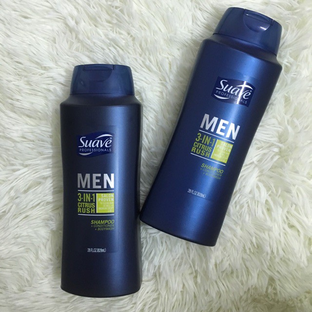Dầu Gội – Xả – Sữa Tắm Suave Men 3 in 1
