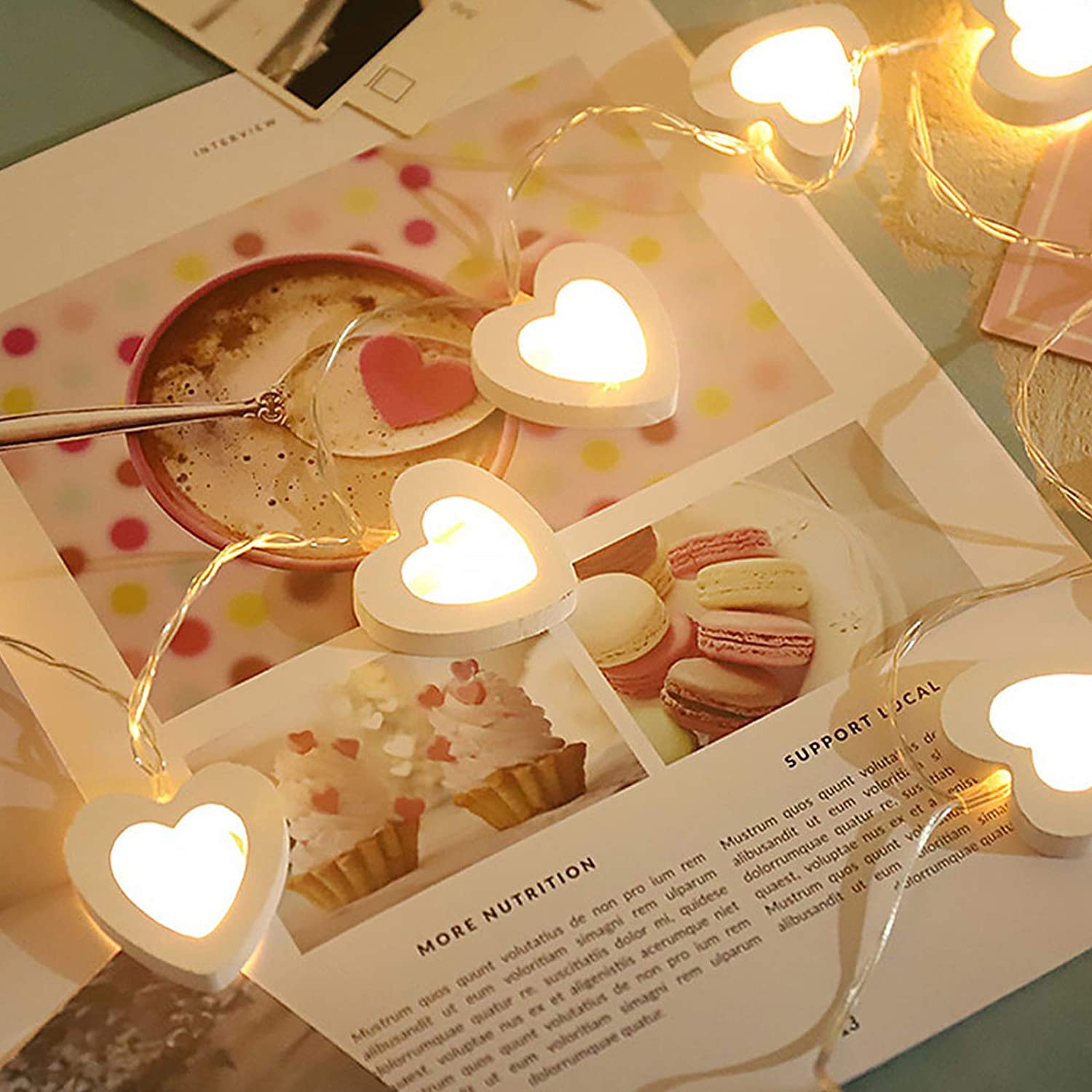 Dây Đèn Led Xài Pin AA/USB Bóng Đèn Trái Tim Trang Trí Tiệc Cưới String Light Decorative Light Valentine
