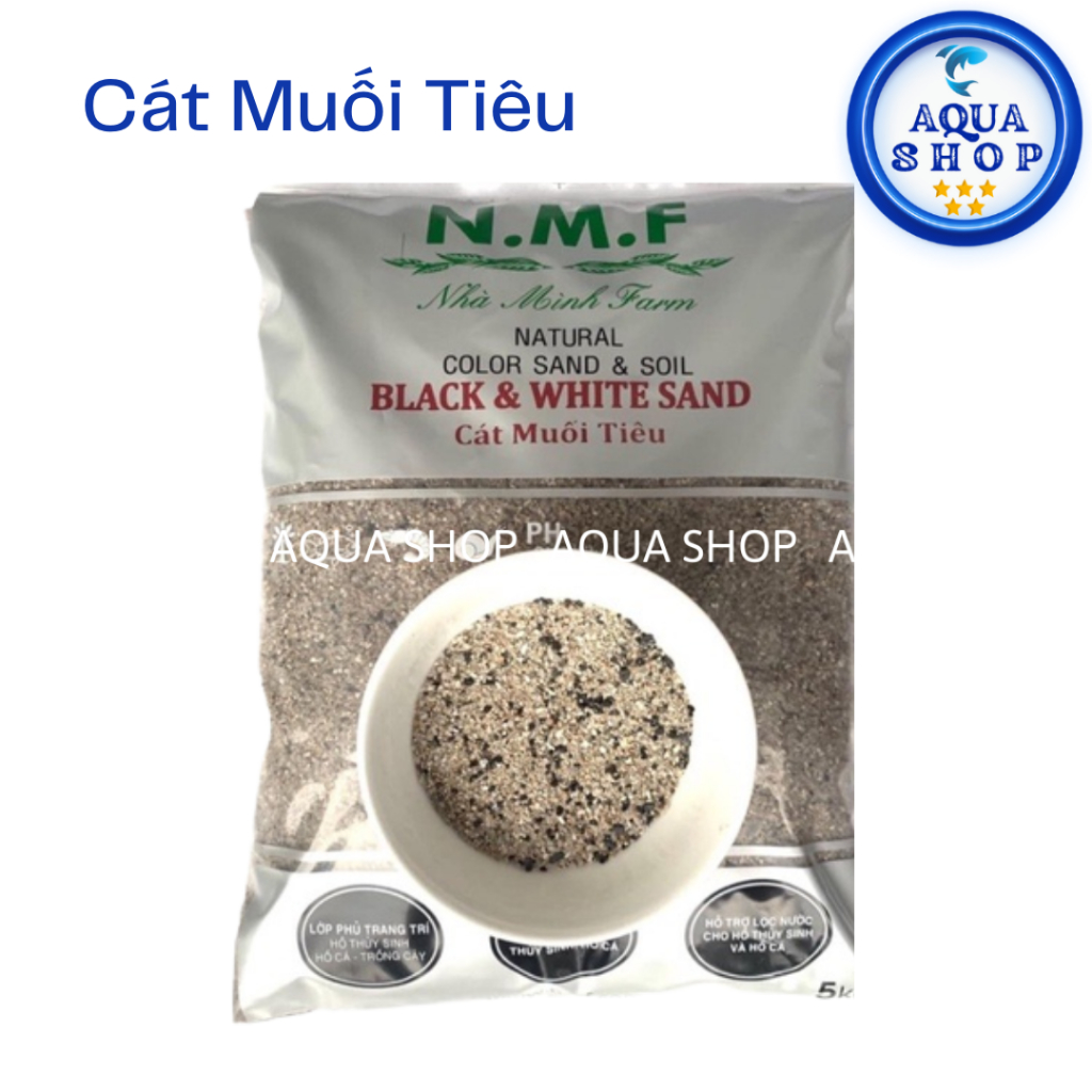 Cát muối tiêu trải nền, trang trí bể cá 1kg