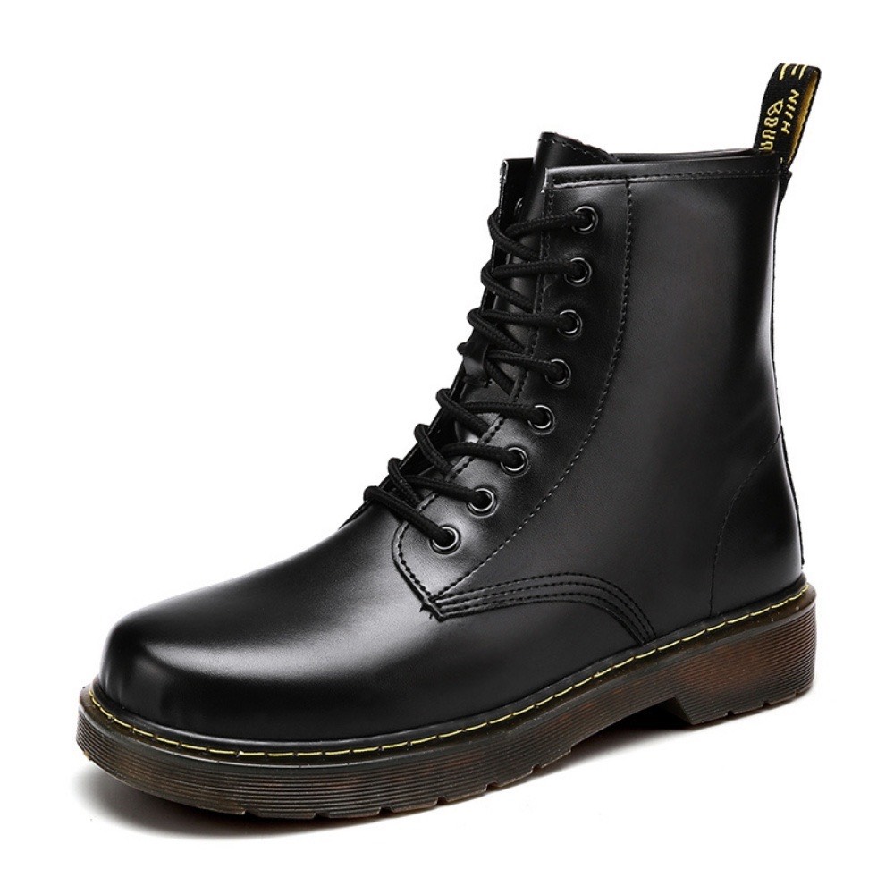 Giày bốt nam cao cổ da bóng đế kép siêu hót