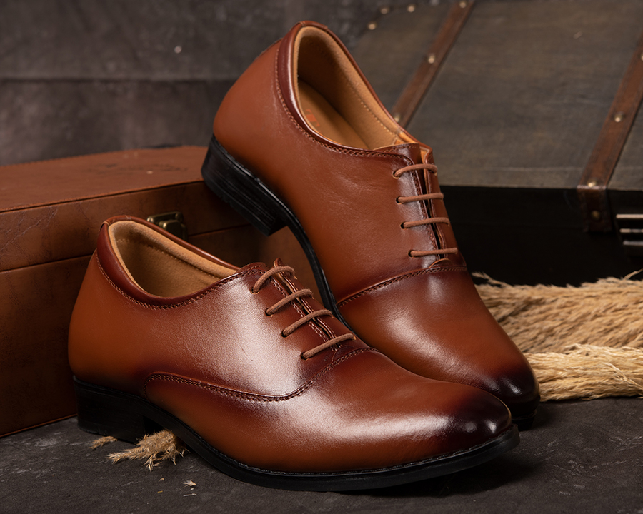 [6cm] men's height increasing shoes T & Tra s1008 cow Brown-inside secret High