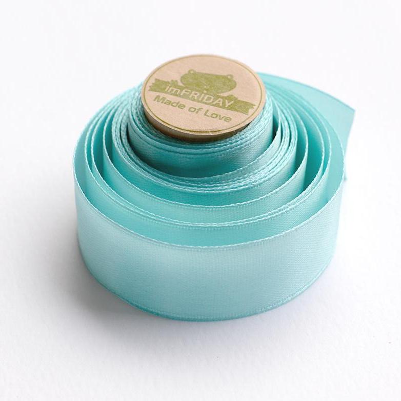 Cuộn 3m ruy băng lụa 2cm xanh dương nhạt