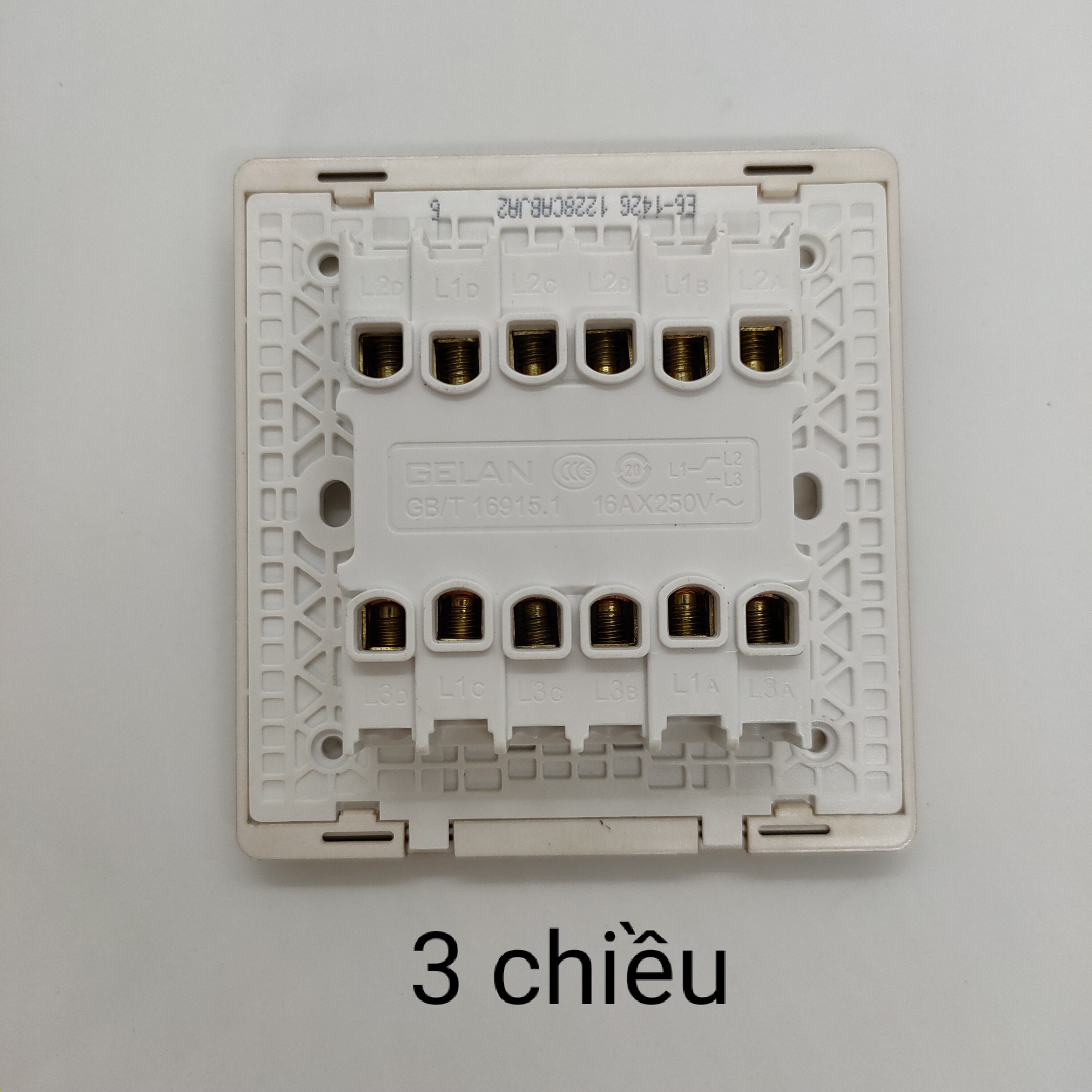 Bộ công tắc đôi 1/2/3 chiều 16AX Gelan