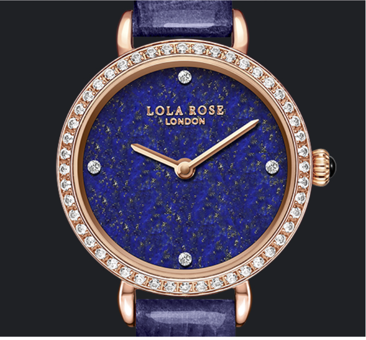 Đồng Hồ Lola Rose mặt tròn xanh