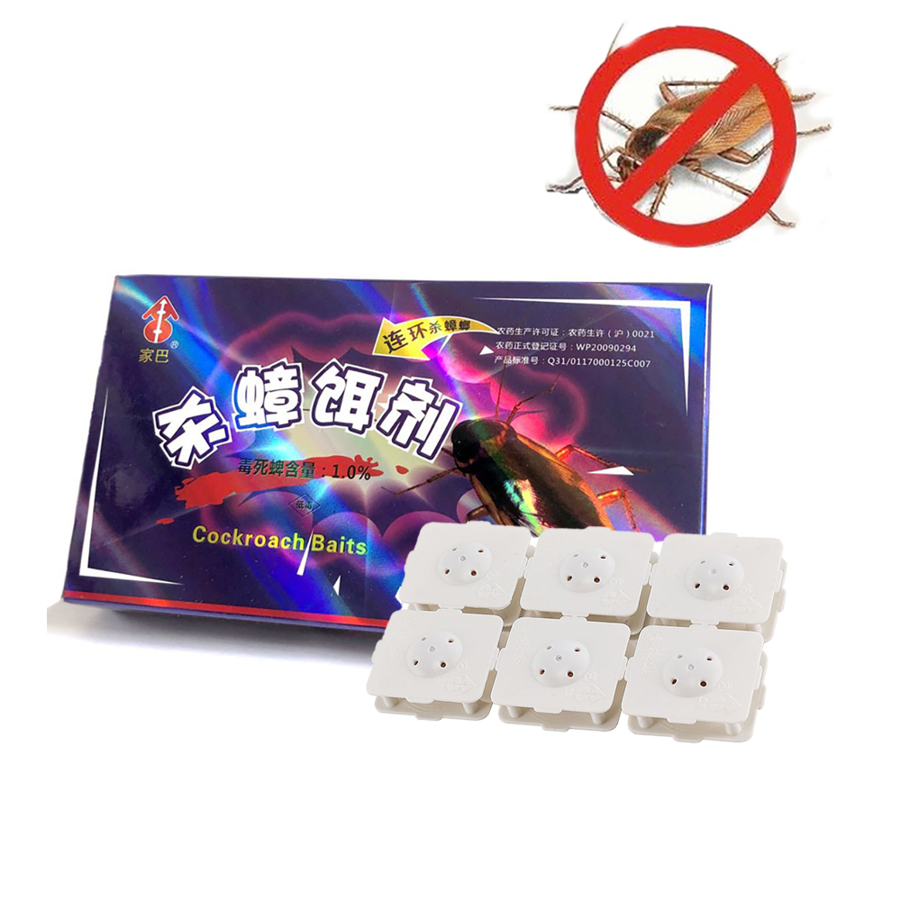 Ultra-high effective cockroach repellent Bar 6 PCs (easy-to-use Cockroach trap biological Food Insect Killer)